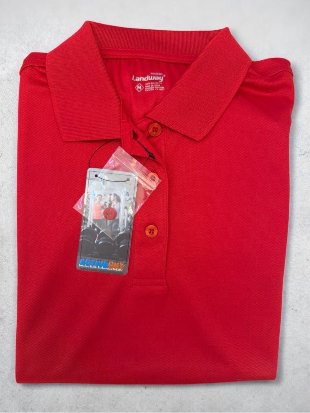 New with Tags Men's Size Medium Red Polo Shirt - Classic Short Sleeve Shirt
